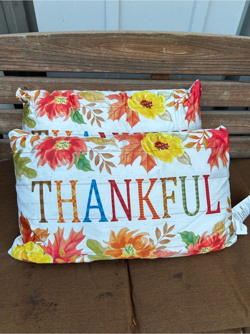 Member's Mark Thankful Lighted Harvest Indoor Accent Pillow Floral Thankful